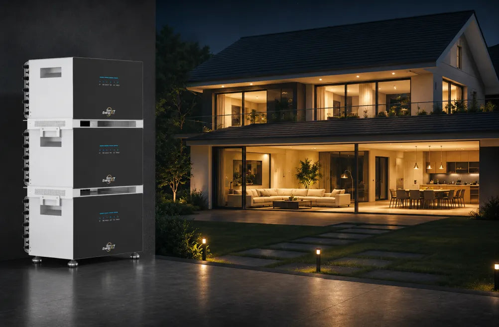 Twee SunEnergyXT AC Core hoofdbatterijen